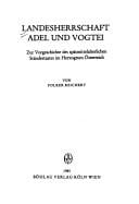 Landesherrschaft adel und vogtei