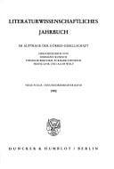 Literaturwissenschaftliches Jahrbuch