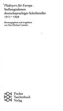 Plädoyers für Europa