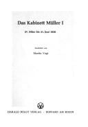 Das Kabinett Müller 1