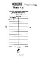 Bank Act, Orders and regulations with guidelines, interpretation bulletins and other regulatory documents