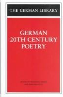 German 20th century poetry