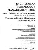 Engineering/technology management--2003