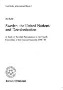 Sweden, the United Nations, and decolonization