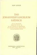 Das Johannesevangelium saĩdisch