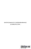 Les états-nations face à l'intégration régionale en Afrique de l'Ouest