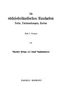 Die südniederländischen Mundarten