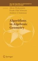 Algorithms in algebraic geometry