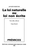 La loi naturelle ou loi non écrite