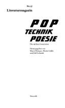 Pop Technik Poesie
