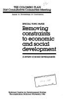 Removing constraints to economic and social development