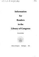 Information for readers in the Library of Congress