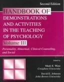 Handbook of demonstrations and activities in the teaching of psychology