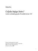Celjska knjiga listin I