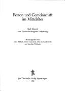 Person und Gemeinschaft im Mittelalter