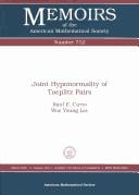 Joint hyponormality of Toeplitz pairs