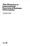 The directory of international sources of business infromation