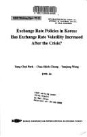 Exchange rate policies in Korea