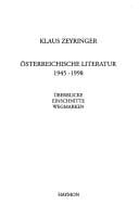 Österreichische Literatur 1945-1998