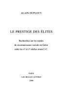 Le prestige des elites