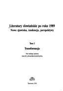 Literatury Slowianskie Po Roku 1989