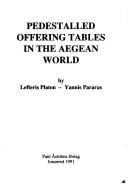Pedestalled offering tables in the Aegean world