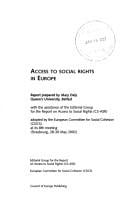 Access to social rights in Europe
