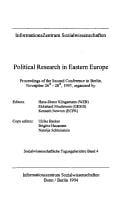 Political research in Eastern Europe