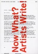 Now what? Artists write!