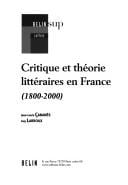 Critique et théorie littéraires en France