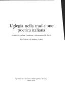 L'elegia nella tradizione poetica italiana