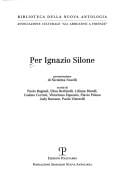 Per Ignazio Silone