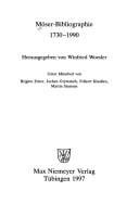 Möser-Bibliographie, 1730-1990