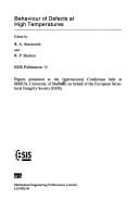 Behaviour of defects at high temperatures