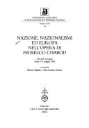 Nazione, nazionalismi ed Europa nell'opera di Federico Chabod