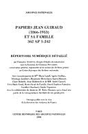Papiers Jean Guiraud (1866-1953) et sa famille 262 AP1-242