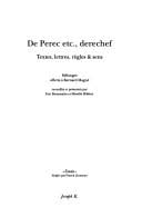 De Perec etc., derechef