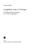 Landgräfliche Städte in Thüringen