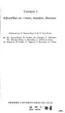 Adverbes en -ment, manière, discours