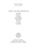 Papers in New Guinea linguistics