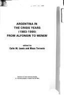 Argentina in the crisis years (1983-1990)