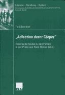 Adfection derer C orper: empirische Studie zu den Farben in der Prosa von Hans Henny Jahnn