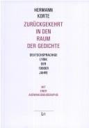 Zur uckgekehrt in den Raum der Gedichte: deutschsprachige Lyrik der 1990er Jahre; mit einer Auswahlbibliographie