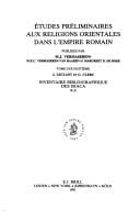 Inventaire bibliographique des Isiaca (Ibis)