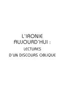 L'ironie aujourd'hui