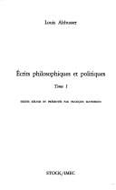 Ecrits philosophiques et politiques