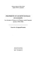 Propriété et société rurale en Europe