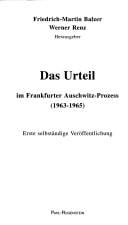 Das Urteil im Frankfurter Auschwitz-Prozess (1963-1965)