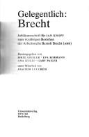 Gelegentlich-- Brecht