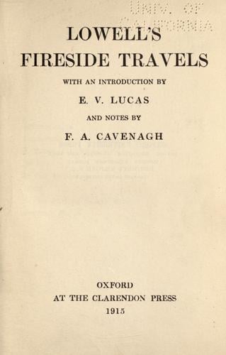 Lowell's Fireside travels